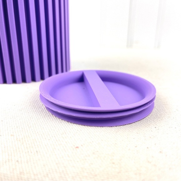 Striped Lidded Storage Container,  Organizer for Desk, Vanity or Home - Picture 8 of 10